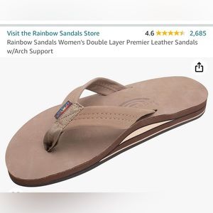 Rainbow women’s size 11 Double layer premier sandals with arch support